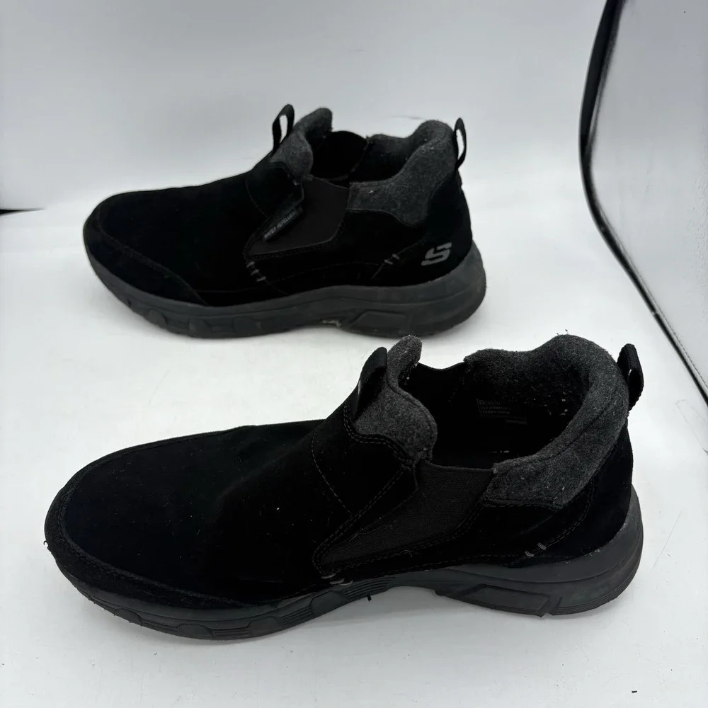 Skechers Shoes Mens Size 9.5 Oak Canyon Bombarder Black Comfort Suede Leather